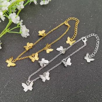 Elegantné Motýľ Náhrdelník Silver Gold Star Srdce Motýle Náhrdelník Prívesok pre Lady Elegantné Dievčatá Šperky, Prívesky 2020 Móda