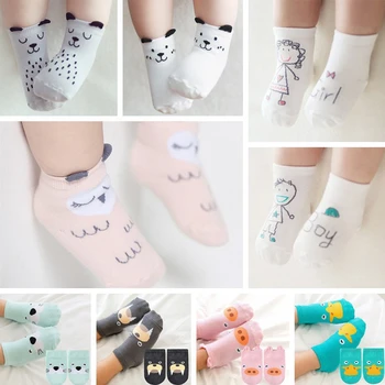 Novorodenca Ponožky, Roztomilý Zvierat Cartoon Bavlna Krátke Topánky, Anklet Ponožky pre Batoľatá