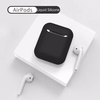 GTWIN Mäkké Silikónové obaly Na Apple Airpods 1/2 Bezdrôtové Slúchadlá Ochranné puzdro Pre Apple Vzduchu Struky Kryt Plnenie Box Tašky