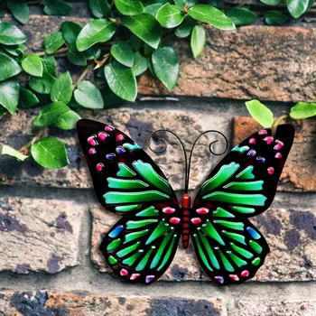 Kovaného Železa 3D Butterfly Stene Visí Dekor Nádherné Nádvoria Záhrady Domov Okenné Dekorácie Remesiel Vonkajšie Ozdoby