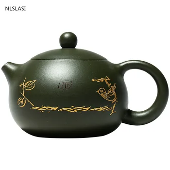 Yixing Čaj Hrniec Classic fialová hliny Xishi kanvica krásy kanvica Surovej rudy Ručné Čaj nastaviť autentické 188 loptu otvor filter 220ml