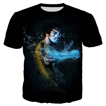 Bruce Lee T-shirt 3D Tlač Ženy Mens Tshirt Príležitostné Letné Krátkym Rukávom Unisex Hip Hop Tričko Bruce Lee Top