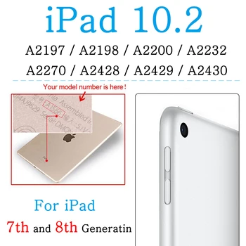Funda iPad 7. 8. Generácie puzdro pre Apple iPad 10.2 2019 A2197 A2198 A2200 Smart Cover Magnetické iPad 7 8 Prípade Flip Stojan Capa