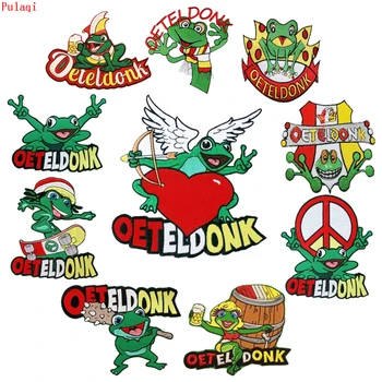 Pulaqi Oeteldonk Znak Emblémy Plný Vyšívané Žaba Karneval Pre Netherland Žehlička Na Vyšívané Odevy Škvrny Na Oblečení