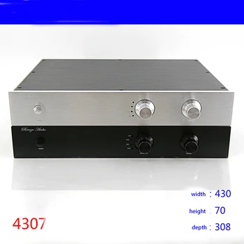 430*70*308MM Box DIY Zosilňovač Podvozku Bývanie Prípade Shell Krytu Domáce Audio Všetky Hliníkové 4307 Pre-úrovni Podvozku