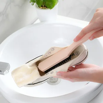 Domácnosti umývanie štetca obuvi čistenie kefkou dlhá rukoväť imitácia drevo mäkké vlny jednoduché čistenie umývanie štetca obuvi, pranie
