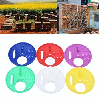 12PCS Kolo Včelí Úľ Poľa Vstupná Brána Disk Plastové Včelie Hniezdo Dvere Honeycomb vstupnou Bránou Včelárskych Nástroj Zariadenia
