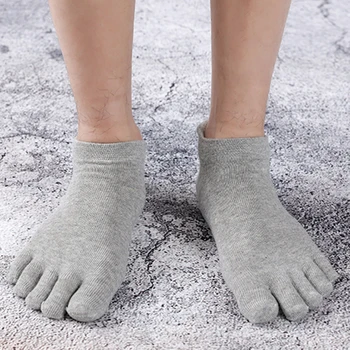 1 Pár Človek Ponožky Bežné Farbou Ortopedické Kompresné Ponožky pánske Priedušná Prst Ponožky Chaussettes Homme 2021