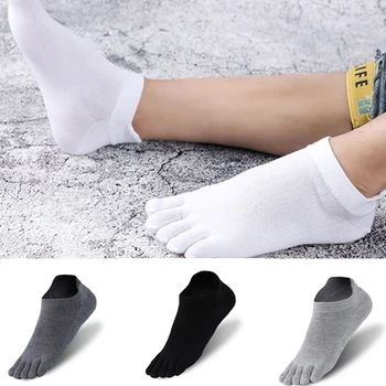 1 Pár Človek Ponožky Bežné Farbou Ortopedické Kompresné Ponožky pánske Priedušná Prst Ponožky Chaussettes Homme 2021