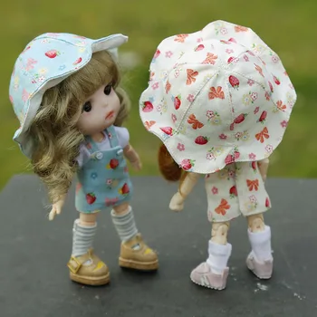 Ob11 bábiky oblečenie Molly bábiky oblečenie krásne uzol ošípaných slnko klobúk nastaviť tričko klobúk sukne nastaviť BJD baby doll oblečenie príslušenstvo
