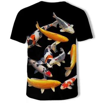 Letné Bitka Tropické Ryby T Shirt 3d Bežné Tlačené Mužov Krátke Topy, Tričká Mužov Oblečenie 2019 Streetwear Harajuku Vtipné Tričko