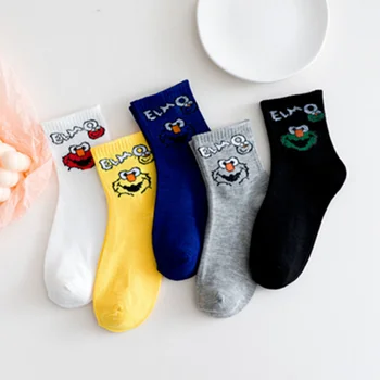 ŠŤASTIE ZÓNA 5 Párov/Veľa Ponožky dámske Ponožky Módne Ponožky kórejský Jar a na Jeseň Bavlna Roztomilý Kreslený Ponožky Dlhé Trubice Ponožky CBC