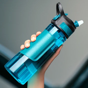 Nové UZSPACE Fľaša na Vodu s Slamy Creative Móde Prenosné Nepresakuje Shaker Vonkajšia Športová Cestovná Fľaša Ecofriendly BPA Free