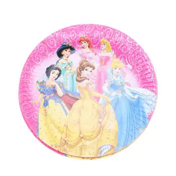 Disney Šesť Princeznej Jedného Rokov Narodeninovej Party Jednorázový Riad Dekor Transparent Tortu Výzdoba Stánku Narodeninovej Party Dodávky