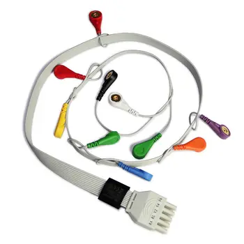 Kompatibilné Nové CONTEC TLC5000 Holter kábel 10leads IEC/AHA Snap Holter záznamník EKG kábel