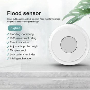 Tuya Senzor Vody Detektor Úniku Pred Povodňami Úniku Vody, Alarm Podporu Zigbee Bránou Smart Home Povodne Snímač Vzdialený Monitoring