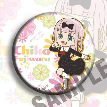 8pcs/1lot Anime Kaguya-sama: Láska Je Vojny Fujiwara Chika Obrázok 5335 Odznaky Kolo Brošňa Pin Darčeky Deti Hračka