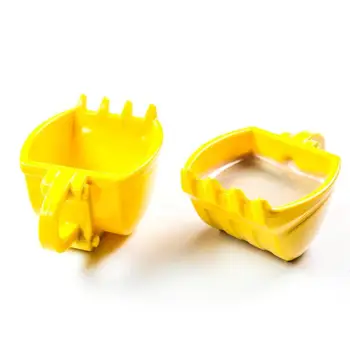 3D Yellow Bager Vedro Model Kaviareň Plastové Káva Hrnček S Rýľ Lopatu Lyžice Zábavné Digger Tortu Kontajner Šálku Čaju Dodávky