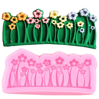 Flower Tortu Hranice Čipky Silikónové Formy DIY Dieťa Narodeniny Cupcake Fondant Cake Zdobenie Nástroje Cookie Candy Hliny Čokoláda Plesne