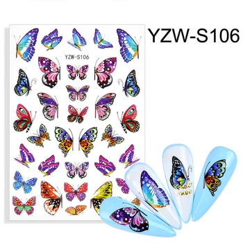 1pcs na Nechty, Nálepky Black Butterfly Umenie Nálepka S Lepidlo DIY Predĺženie Nechtov Dekorácie Obtlačky