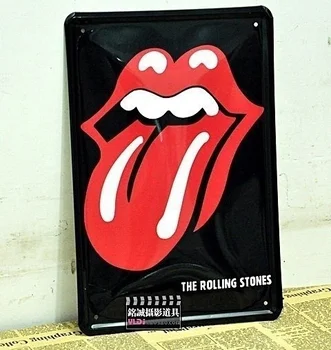 Novinka SignVintage Štýle Retro Kovové Plagáty Rolling Stones 'n'roll Kovové maľovanie obývacia izba nástenná maľba dekorácií Tin prihlásiť