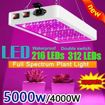 4000W/5000W 216/312 Led celé Spektrum LED Rastlín Rastú Svetlo Veg Bloom Lampa Krytý Rastlín Rastúcich Svetlo Skleníkových Rásť Svetlá