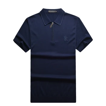 Miliardár Polo tričko pánske hodváb 2021 lete lunching móda voľný čas na zips, golier, krátke dizajn, vysoká kvalita doprava zadarmo