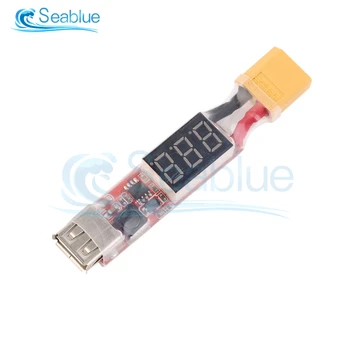 2S-6S Lipo batérie XT60 na USB Prevodník T Zapojte Nabíjačku Mobilného Telefónu Adaptér S LED Digitálny Displej