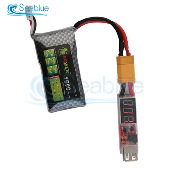 2S-6S Lipo batérie XT60 na USB Prevodník T Zapojte Nabíjačku Mobilného Telefónu Adaptér S LED Digitálny Displej