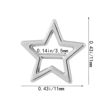 20Pcs 3,5 mm Mini Ultra-malé Troj-glide Pracky Star/Motýľ Pás Tlačidlá Diy Bábiky Pracky, Plyšové Hračky, Bábiky Tašky Príslušenstvo