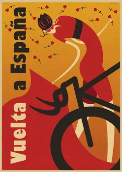Alpe Horských Bicyklov, Jazda Na Bicykli, Vintage Retro Kraft Plagát Maľovanie Na Stenu Obrázok Tlače Domov Spálne Dekorácie