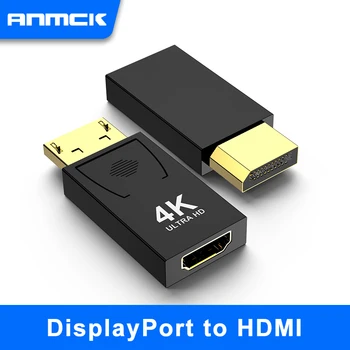 Anmck 4k Displayport do Adaptéra HDMI Samec DP-HDMI Ženské Video Audio UHD Prevodník pre PC Projektor Displayport na HDMI 4K