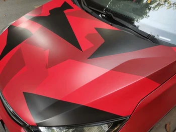 Veľká Čierna, Červená, Camouflage Vinyl Film Zmena Farby DIY Styling Nálepky Auto Zábaly Fólie s odvzdušňovací Bubliny