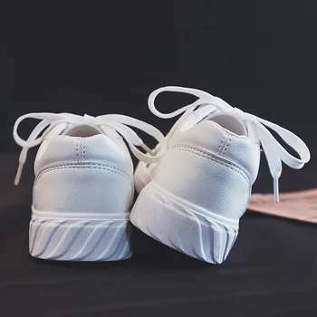 Biele Tenisky Pre Dievčatá Stručné Bežné Jar Vulcan Topánky Pre Ženy Platformové Tenisky 2021 Trendy
