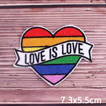 Láska je láska Patch Hrdosti LGBT Doplnky Železa Na Škvrny Na Oblečení Nálepky Bundy Vyšívané Patch Nášivka Gay Pruhy