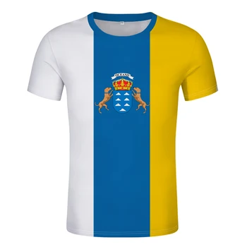 ISLAS CANARIAS tričko zadarmo zákazku názov počet santa cruz de tenerife t-shirt tlače príznak slovo las palmas gran španielskej oblečenie
