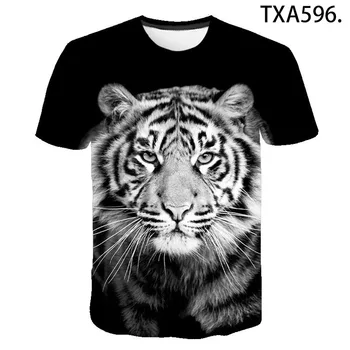 Móda Krátky Rukáv Tiger Zvierat Série 3D Vytlačené T Shirt Muži, Ženy, Deti Bežné Streetwear Chlapec Dievča Deti Letné Topy
