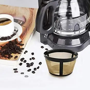 Sitko proti Korózii odolný Robustný Zlaté Nerezová Oceľ Filter pre kávovar na Kávu
