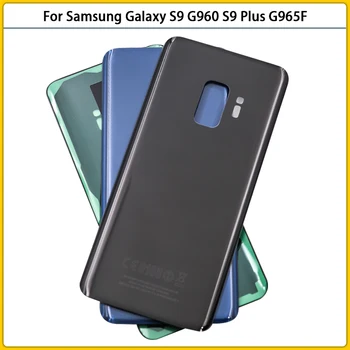 Nové S9 Zadné Bývanie obal Pre Samsung Galaxy G960 S9 Plus G965F Kryt Batérie Dvere, Zadný Kryt: Sklenený Panel Samolepiace Nálepky Replac
