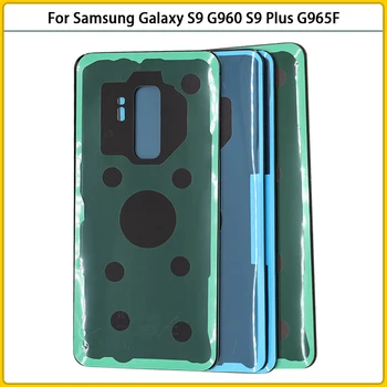 Nové S9 Zadné Bývanie obal Pre Samsung Galaxy G960 S9 Plus G965F Kryt Batérie Dvere, Zadný Kryt: Sklenený Panel Samolepiace Nálepky Replac