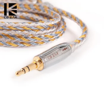 KBEAR 16 core Silver plated kábel S 2.5/3.5/4.4 Slúchadlá Kábel Pre KB06 A10 C10 ZS10 ZST IM2 X6