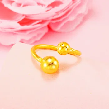 Kórejský Módne Nádherné Línie Pôvodného 24K Gold Snubné Prstene pre Ženy, Elegantné, Romantické Banquet Príslušenstvo Milenca Manželka Dary