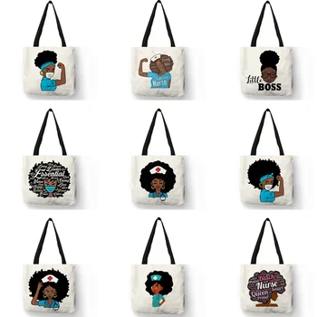 Black Sestra Tlač Ženy Kapsičky Afro Dámy Módne Kabelky Americký Afrike Dievčatá Taška Cez Rameno Nákupné Tašky Supermarket Vonkajšie