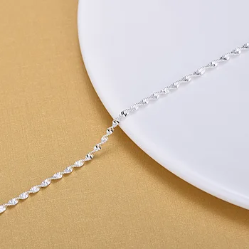 925 Sterling Silver Módne Jednoduché, Elegantné Twisted Reťazca Náramky Šperky Pre Ženy Vlna Anklet Darčeky 2020