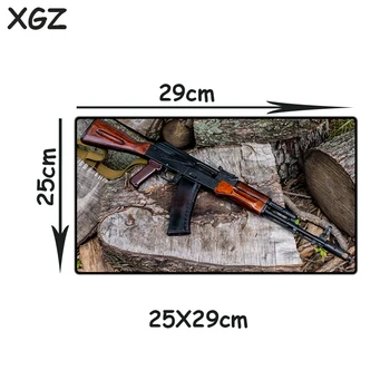 XGZ Army Nadšencov, Veľká Podložka pod Myš Šitie Vojenské AK Puška Zbraň Vzor Notebook PC Stôl Mat Gumy Univerzálny Non-slip