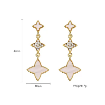Dorado Trendy Osobnosti Tri Hviezdy Drop Náušnice pre Ženy Strany Luxus, Šarm, Zirkón Najlepší Darček Šperky Brincos Nízka Cena 2020