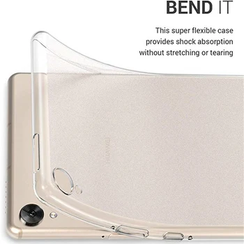 Prípad Pre Huawei MediaPad M6 10.8 8.4 M5 8.4 10.8 10.1 TPU Transparentné Silikónové Shockproof Kryt Pre M3 10.1 8.4 8.0 Späť Prípade