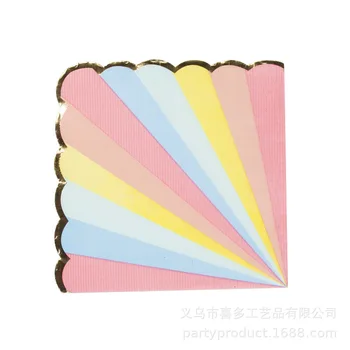 AVEBIEN Nové Farby Produktu Candy Stripe Farbu Zlata Papier Tanier Papierový Pohár Obrúsok Riad Nastaviť Dovolenku Dekorácie, Party Dodávky