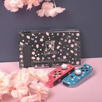 Sakura Prepínač Crystal Ochranný plášť Split PC Pevný Kryt Bývanie NS Herné Konzoly Ružová Prípade Box Pre Nintendo Prepínač Príslušenstvo