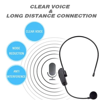 Nové Uhf Bezdrôtový Mikrofón Profesionálne 2 v 1 Hlava-Nosenie Mic Zosilňovač Hlasu pre Reč Učenie